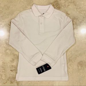 🆕 NWT Chaps Approved Schoolwear White Polo
